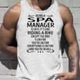 Being A Spa Manager Like Riding A Bike Unisex Tank Top Gifts for Him