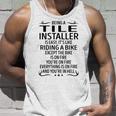 Being A Tile Installer Like Riding A Bike Unisex Tank Top Gifts for Him