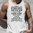 Being A Veterans Service Officer Like Riding A Bik Unisex Tank Top Gifts for Him