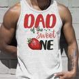 Dad Of The Sweet One Sweet One Strawberry Birthday  Unisex Tank Top Gifts for Him