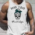 Dead Tired Mom Life Leopard Skull Sunglasses Mothers Day Unisex Tank Top Gifts for Him
