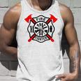 Fire Fighter Appreciation Thanksgiving Proud Fire-Man Outfit Unisex Tank Top Gifts for Him