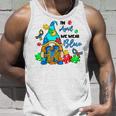 In April We Wear Blue Gnome Autism Awareness Month Unisex Tank Top Gifts for Him