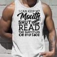 I Can Keep My Mouth Shut But You Can Read Humorous Slogan Tank Top Gifts for Him