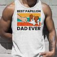 Papillon Dog Owner Best Papillon Dad Ever Unisex Tank Top Gifts for Him
