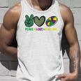 Peace Love King Cake Funny Mardi Gras King Cake Unisex Tank Top Gifts for Him