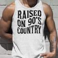 Raised On 90’S Country Music Vintage Letter Print Unisex Tank Top Gifts for Him