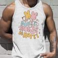Retro Groovy Easter Bunny Happy Easter Dont Worry Be Hoppy Unisex Tank Top Gifts for Him