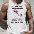 Unicorn I Try To Avoid Drama Unisex Tank Top Gifts for Him