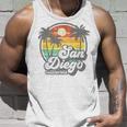 Vintage San Diego Beach California Surfing Retro Surf Gift Unisex Tank Top Gifts for Him