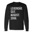 15 Geburtstag Geschenk 15 Jahre Legendär Seit August 2008 Langarmshirts Geschenkideen