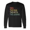 1963 The Man The Myth The Legend 56Th Birthday Vintage Long Sleeve T-Shirt Gifts ideas