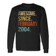 19Th Birthday 19 Year Old Awesome Since February 2004 Long Sleeve T-Shirt Gifts ideas