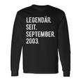 20 Geburtstag Geschenk 20 Jahre Legendär Seit September 200 Langarmshirts Geschenkideen