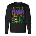 Its Mardi Gras Yall  Mardi Gras Party Mask Costume  V3 Unisex Long Sleeve