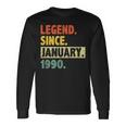 33 Geburtstag Legende Seit Januar 1990 33 Jahre Alt Langarmshirts Geschenkideen