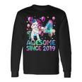 4 Years Old Unicorn Flossing 4Th Birthday Girl Unicorn Party V5 Long Sleeve T-Shirt Gifts ideas