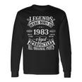40Th Birthday Vintage Legends Born In 1983 40 Years Old Long Sleeve T-Shirt T-Shirt Gifts ideas