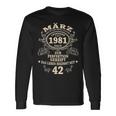 42 Geburtstag Geschenk Mann Mythos Legende März 1981 Langarmshirts Geschenkideen