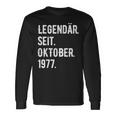 46 Geburtstag Geschenk 46 Jahre Legendär Seit Oktober 1977 Langarmshirts Geschenkideen