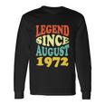 50 Year Old Legend Since August 1972 Birthday 50Th Long Sleeve T-Shirt Gifts ideas