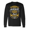 53 Years Old Gifts Legends Born In January 1970 53Rd Bday Men Women Long Sleeve T-shirt Graphic Print Unisex Gifts ideas
