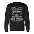 62. Geburtstag Herren Langarmshirts Vintage 1961, Mann Mythos Legende Geschenkideen