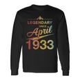 90 Geburtstag 90 Jahre Alt Legendär Seit April 1933 Langarmshirts Geschenkideen