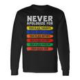 Never Apologize For Your Blackness Black History Month V4 Long Sleeve T-Shirt Gifts ideas