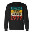 Awesome Since Januar 1977 Langarmshirts, Einzigartiges 46. Geburtstag Design Geschenkideen