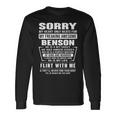 Benson Name Sorry My Heartly Beats For Benson Long Sleeve T-Shirt Gifts ideas