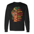 Black Queen Lady Curly Natural Afro African American Ladies V5 Long Sleeve T-Shirt Gifts ideas