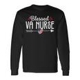 Blessed Va Nurse Cute Rn Veteran Nursing Gift Women Men Women Long Sleeve T-shirt Graphic Print Unisex Gifts ideas