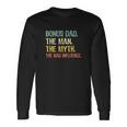 Bonus Dad The Man Myth Bad Influence Retro Christmas V2 Long Sleeve T-Shirt Gifts ideas