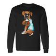 Boxer Dog I Love Dad Tattoo Boxer Lover Long Sleeve T-Shirt Gifts ideas