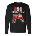 Bro Birthday Crew Fire Truck Little Fire Fighter Bday Party Long Sleeve T-Shirt Gifts ideas