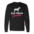 Bullterrier Oma Schwarzes Langarmshirts, Hunde Silhouette & Text in Pink Geschenkideen