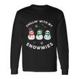 Chillin With My Snowmies Cute Snow Ugly Christmas Sweater Cool Long Sleeve T-Shirt Gifts ideas