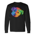 Colorful Bichon Frize Dog Digital Art Long Sleeve T-Shirt Gifts ideas