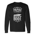 Coole Papas Fahren Motorboot Kapitän Papa Langarmshirts Geschenkideen