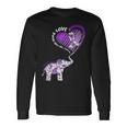 Cute Elephant With Heart Rett Syndrome Awareness Long Sleeve T-Shirt Gifts ideas