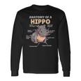 Cute Hippo Explanation Anatomy Of A Hippo Long Sleeve T-Shirt Gifts ideas
