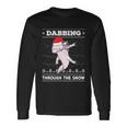 Dabbing Through The Snow Dab Axolotl Ugly Christmas Sweater Long Sleeve T-Shirt Gifts ideas