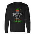 Daddy Elf Matching Christmas Pajama Dad Men Long Sleeve T-Shirt Gifts ideas