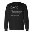David Is The Best Name Definition Dave David Long Sleeve T-Shirt Gifts ideas