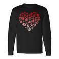 Dog Paw Love & Heart Puppy Dog Valentines Day Long Sleeve T-Shirt Gifts ideas