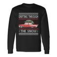 Drifting Through The Snow Ugly Christmas Sweater Long Sleeve T-Shirt Gifts ideas