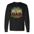 Fathers Day Vintage Dad Man Myth Cornhole Legend V2 Long Sleeve T-Shirt Gifts ideas