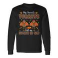 My Favorite Turkeys Call Me Mother Thanksgiving Leopard Long Sleeve T-Shirt T-Shirt Gifts ideas