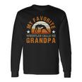 My Favorite Wrestler Calls Me Grandpa Wrestling Coach Long Sleeve T-Shirt Gifts ideas